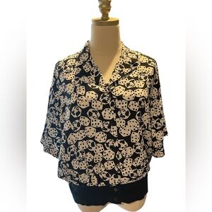 Rare Vtg Doncaster Two Piece Set Dice Casino Shirt Shorts Size 10 USA